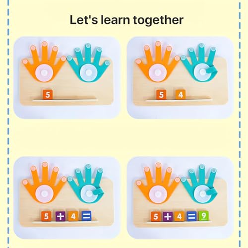 AM ANNA Kids Math Manipulatives Homeschool Supplies, Preschool Learning Toys for Toddlers 2-4 Years, Math Game Number Blocks Montessori Toys for 3 4 5 Year Old Boys Girls Preschool Kindergarten
