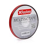 XFasten Super Strength Automotive Molding Tape, Gray, 1/2-Inch x 30-Foot, Double Sided Exterior Mounting Tape for Auto Body Molding, Trim, Side Mirror, Emblem, Nameplate and Outdoor Applications