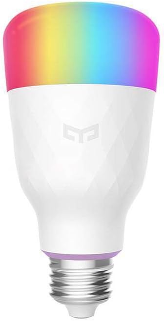 Yeelight 10W Smart LED Bulb E26/E27 Dimmable Changing Multicolor WiFi Light Bulb Compatible with Alexa Echo, IFTTT and Home Assistant App Compatible for Apple iOS & Android (1 PC, E26)