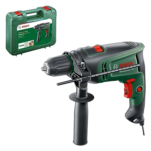Bosch Schlagbohrmaschine UniversalImpact 730 (Präzisionsbohren in Mauerwerk, Holz und Stahl; 730-Watt-Motor; im Koffer)