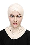 Aishah Muslim Women Hijab Cap Bonnet Full Cover Cotton Inner Under Scarf (Skin)