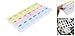 uxcell Plastic 21 Compartments Medicine Pills Storage Case Box Multicolored