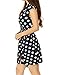 Allegra K Women's Polka Dots Sleeveless Tie Waist Christmas Wrap Dress M Blue