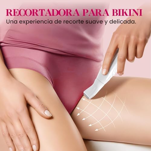 Afeitadora Eléctrica Mujer 4 en 1,IPX6 Recortadora Corporal