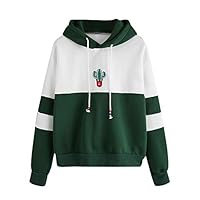 Nivalkid Girl Sweatshirt,Fabal Womens Long Sleeve Cactus Print Hoodie Sweatshirt Hooded Pullover Tops Blouse