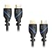 75ft (22.8M) High Speed HDMI Cable Male to Male with Ethernet Black (75 Feet/22.8 Meters) Built-in Signal Booster, Supports 4K 30Hz, 3D, 1080p and Audio Return CNE528922 (2 Pack)