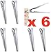 Pro Chef Kitchen Tools Stainless Steel Alligator Chip Bag Clip - Set of 6 Heavy Duty, Large Jaw Opening Seals a Tight Grip on Chips and Coffee Bags for Fresh Food Storage