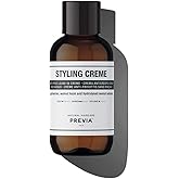 PREVIA Anti Frizz Leave-In Creme - Hydrating Styling Cream for Frizzy Hair with Apricot Extract - Detangles & Preps Hair for All Hair Types - Vegan Paraben Free Moisturizing Frizz Control 3.38 oz