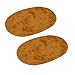 MagiDeal Pair of Oval Iron on Elbow Knee Patches Decorative Sewing DIY Craft - Camel