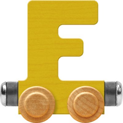 Maple Landmark NameTrains Bright Letter Car F - Made in USA (Yellow)