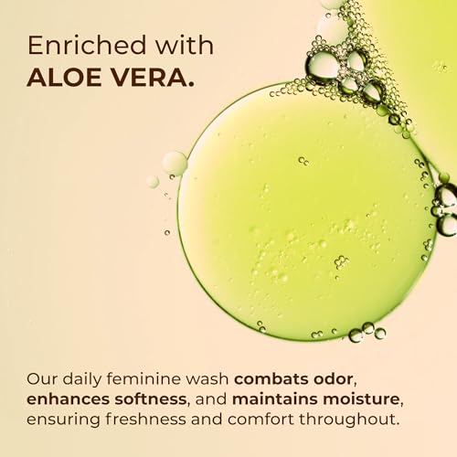 Glo Melanin Peach Yoni Wash with Aloe Vera, All Natural Feminine Wash for Women pH Balance, Hygiene Vagina Wash Soap for Women Sensitive Skin Safe