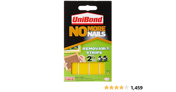 Amazon Com Unibond No More Nails Removeable Strips Pack Of 10 Home Kitchen