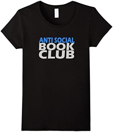 Womens Anti Social Book Club T-Shirt Small Black