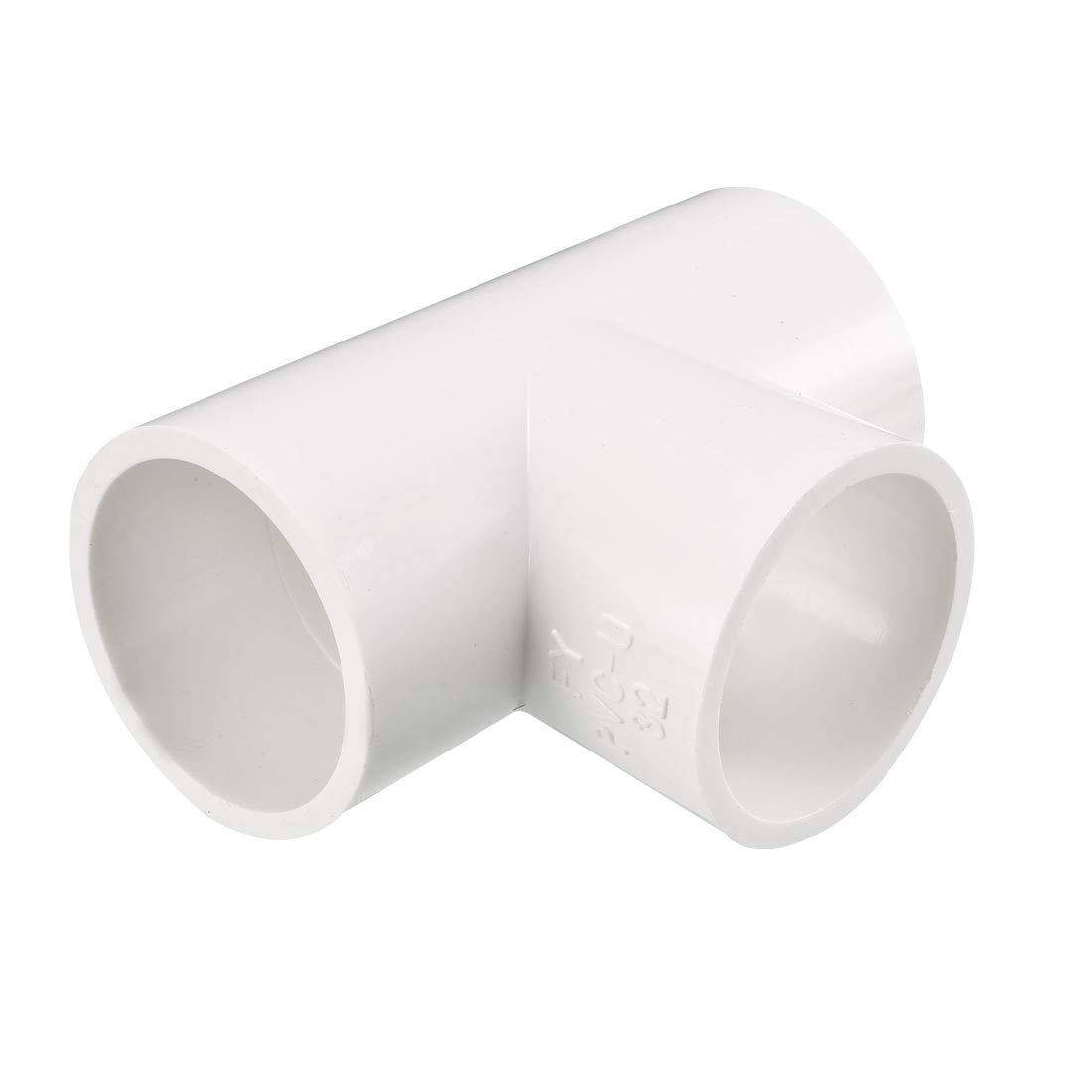 sourcing map 32mm Slip Tee PVC Pipe Fitting T-Shaped Coupling Connector 5 Pcs