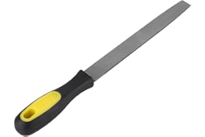 8in Flat Mill File Smooth Blade with Handle Edge Ergonomically Designed Handle File for Use On All Metal Materials Including 