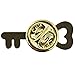 PinMart Antique Gold Vintage Key with Heart Lapel Pin - 25 Pack