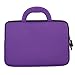 11.6-12.2 inch Laptop Tablet Sleeve, Evecase Ultra Portable Neoprene Zipper Carrying Case Bag with Accessory Pocket and Handle for MacBook Notebook Chromebook Ultrabook - Purple/Black Trim