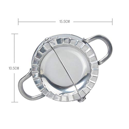 Amaping Dumpling Maker Stainless Steel Empanada Ravioli Wraper Maker Machine Pastry Dough Cutter Manual Home Kitchen Baking Pastry Pressing Stamps Pattern Tools Machine (Silver) - Thumbnail 5