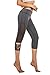 RUNNING GIRL Crisscross Side Mesh Strappy Cutout Leggings Workout Capri Yoga Pants