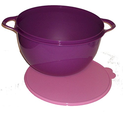 Click Here to See More Images Tupperware Thatsa Mega Bowl 42 Cups Berry Purple with Pink Seal