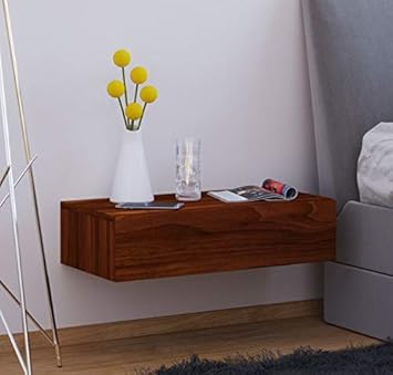 VCM Dormas Maxi Wand Nachttisch/Nachtschrank/Beistelltisch kommode Holzdekor Kern-nussbaum 15 x 60 x 31.5 cm