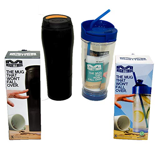 Travel Mug | Spill Proof Insulated Coffee Mug and Insulated Water Bottle that will not Tip Over | Economy Pack of Mighty Mug Travel Mugs | Patented Untippable Unspillable Cup Design