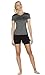 icyzone Workout Shirts Yoga Tops Activewear V-Neck T-Shirts for Women Running Fitness Sports Short Sleeve Tees (XXL, Charcoal/Lavender/Peach)