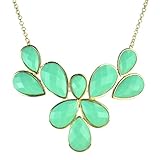 JANE STONE Fashion Gold Tone Bubble Collar Necklace Statement Chunky Jewelry for Women