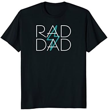 RAD DAD Standard T Shirt Lightning Bolt Strike 80's Retro T-ShirtOEKO-TEX STANDARD 100