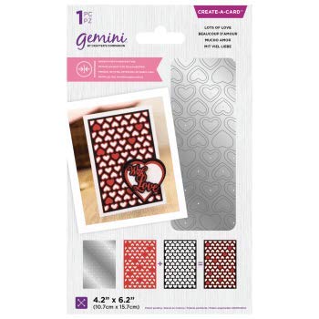 Gemini Double-Sided Metal Die-Lots of Love, Silver, One Size