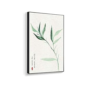 Framed Canvas Home Artwork Decoration Antique Plant Canvas Wall Art for Living Room, Bedroom - 16x24 inches