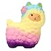 Echou Jumbo Sheep Squishy Cute Alpaca Galaxy Super Slow Rising Scented Fun Animal Toys (Colorful)