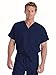 Landau Essentials Unisex Relaxed Fit 1-Pocket V-Neck Scrub Top 7502 Navy