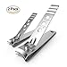 STOCKING STUFFERS for Men & Women! Pro Quality Nail Clippers - Razor Sharp Finger & Toe Nail Set - Bonus Fingernail and Toenail File - Best Quality Stainless Steel Kit (2 Pack :-)