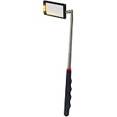 Telescoping LED Lighted Flexible Inspection Mirror Lighted 360 Swivel for Extra Viewing Dead Angle, Line of Sight Obstacle Area Mechanic Automotive Gifts