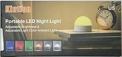 Kintion Night Light, Dimmable 8 Color Portable LED