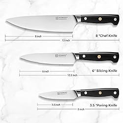 KEEMAKE Chef Knife Set 3 Piece, Sharp Kitchen