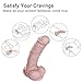 BOMBEX FDA Approved Realistic Dildo - Silicone Vagina Sex Toy With Strong Suction Cup Base,Flesh Dong,8.2 Inches