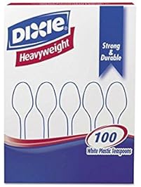 Dixie Heavyweight Plastic Spoons White, 100 ct by Dixie
