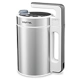 Gourmia GSM1450 Automatic Soup Maker - 6 in 1 Hot or Cold Soup Maker Plus Soy Milk, Rice, Porridge & More - 4 Blades, Cool Touch, Durable Stainless Steel with Free Recipe Book