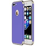 iPhone 7 Plus Case RANVOO Stylish Slim Hard Case with 3 Detachable Parts for Apple iPhone 7 Plus, PURPLE (New Colorway May 2017), [CLIP-ON]