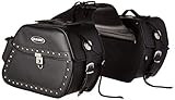 New Oxide 40L Premium Tek Leather Lockable Cruiser Saddle Bags, Travel panniers