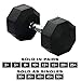 Dumbbell Hand Weight Single 35 lb Rubber Hex Chrome Handle Exercise & Fitness Dumbbell for Home Gym Equipment Workouts Strength Training Free Weights for Women, Men