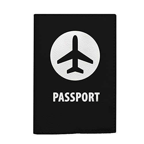 Travel airport passport cover black design documents holder eco leather
