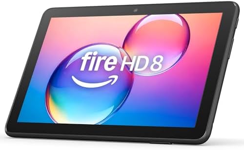Like-New Amazon Fire HD 8 tablet (newest model), 8” HD Display, 3GB memory, 32GB, designed for portable entertainment, Black