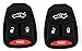 Jeep Chrysler Dodge Replacement Rubber Buttons Pad of Key Fob Case Shell Cover Keyless Entry Remote Key Pad for Dodge Dakota Magnum Charger Durango RAM Chrysler 300 Aspen Jeep Grand Cherokee Commander