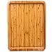 Bamber Large Size Bamboo Serving Tray, Rectangular, 15.5 x 11.8 x 0.8 Inches