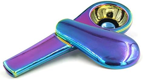 Revolutionary 3 Parts Tobacco Pipe,3.8 Inches Spoon Round Lightweight Zinc Alloy Metal Pipe with Magnetic,Larger Bowl Smoking Pipe for Herbs with Gift Box