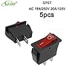 Saim-2-Pin-AC-16A250V-20A125V-SPST-OnOff-Rocker-Switch-5-Pcs