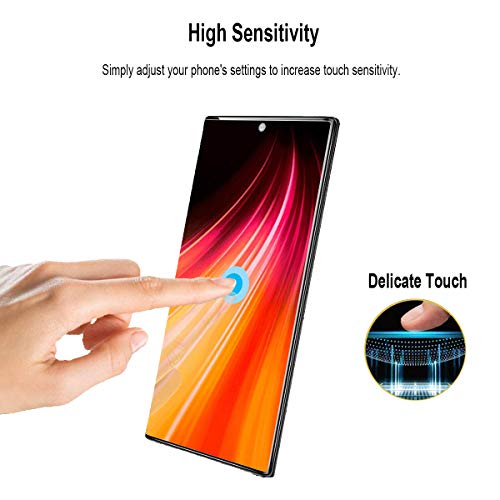 [2Pack] Samsung Galaxy Note 10 Plus/Note 10+/10+ 5G/Note 10 Plus/10 Pro 5G Screen Protector, Tempered Glass 3D Curved Edg Coverage Anti-Scratch, Bubble Free and Case Friendly - Thumbnail 4